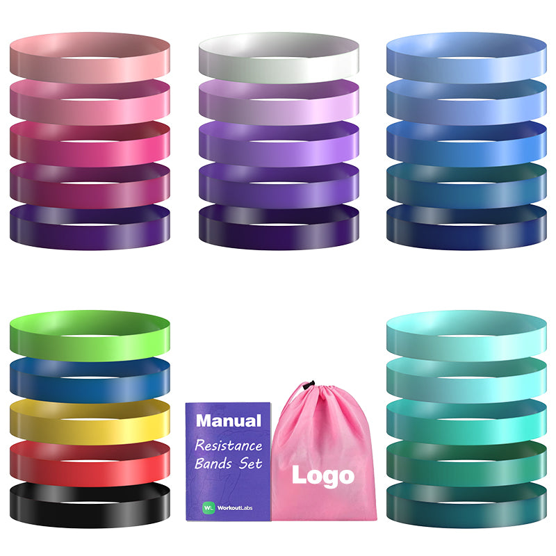 Resistance Bands, Exercise Workout Bands for Women and Men, 5 Set of Stretch Bands for Booty Legs.