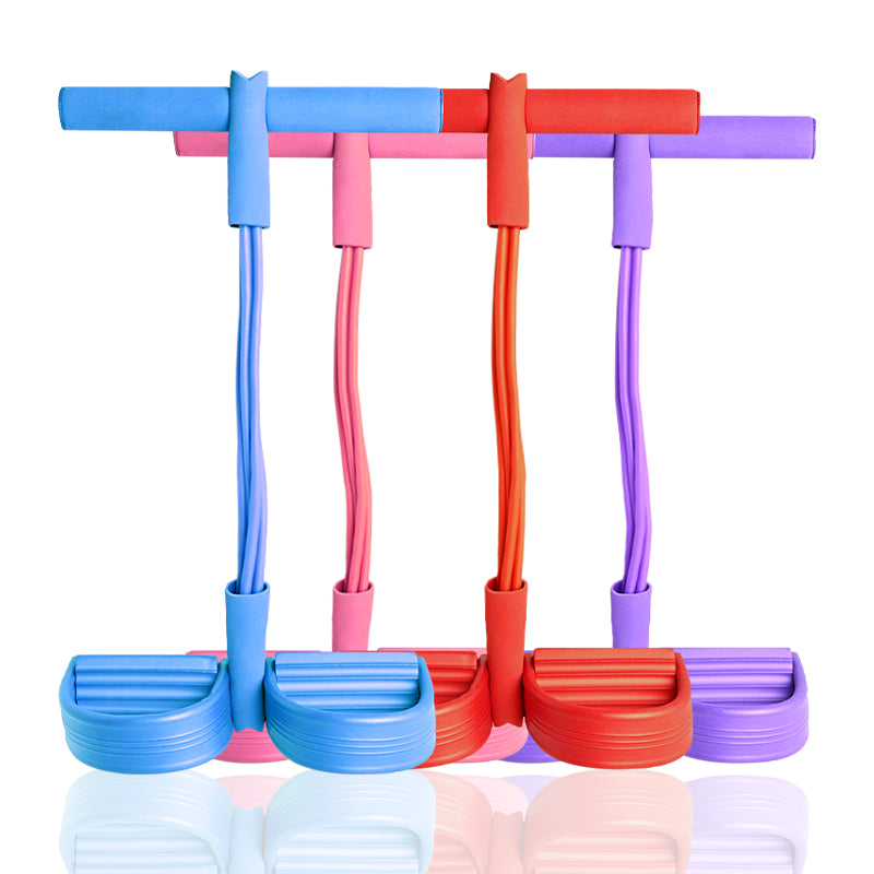 Fitness Elastic Foot Pedal Resistance Bands Sit Up Pull Rope Foot Pedal.