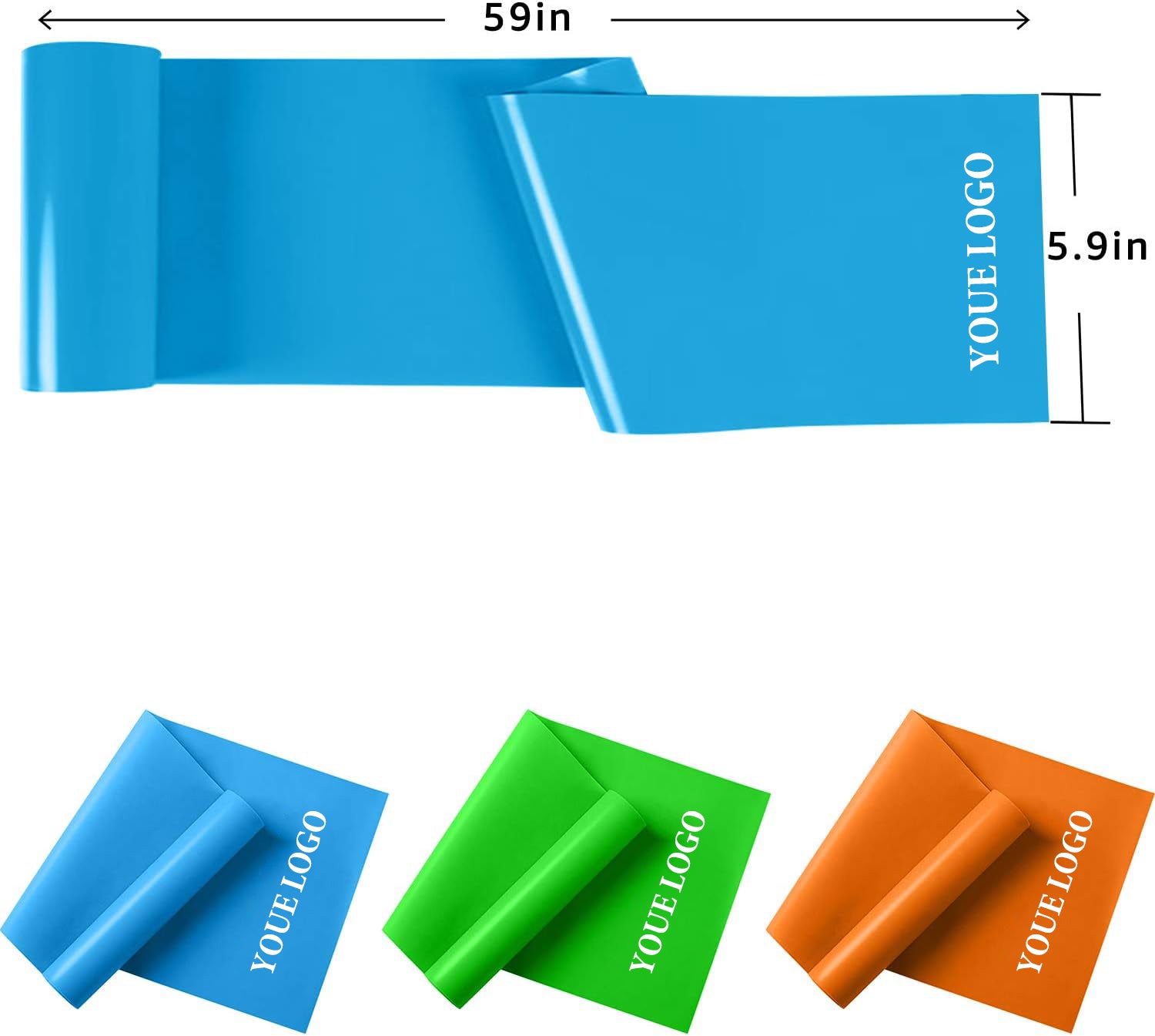 Resistance Bands 3 Set, Elastic Bands for Home Exercise, Physical Therapy Bands for Stretch,.