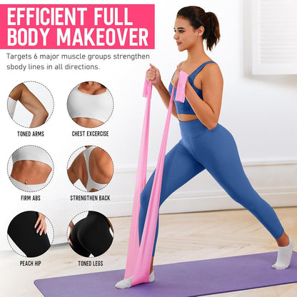 Resistance Bands 3 Set, Elastic Bands for Home Exercise, Physical Therapy Bands for Stretch,.