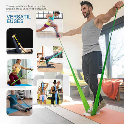 Resistance Bands 3 Set, Elastic Bands for Home Exercise, Physical Therapy Bands for Stretch,.